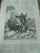 Gravure 1869 - Don Quichotte