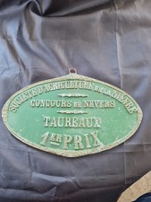 Plaque de Concours Agricole DES ELEVEURS NIVERNAIS NEVERS CHAROLLAIS