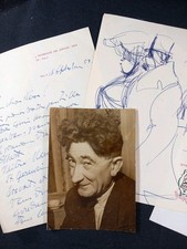 Archives Peintre XXe Sylvain Vigny Photo dédicace Lettres Autographe Dessin Nice