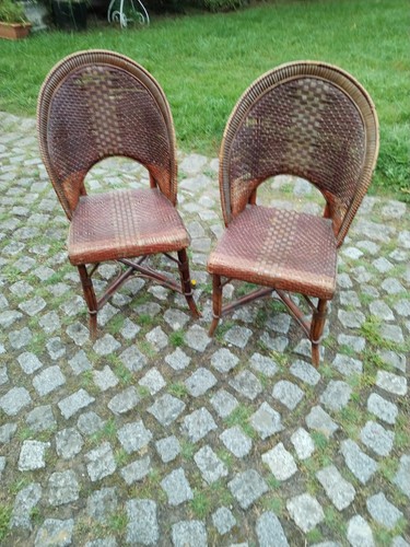 Chaises rotin bambou style - chaises,