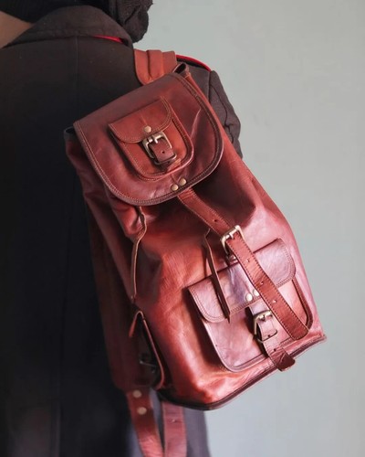 Cuir sac à dos - 20,