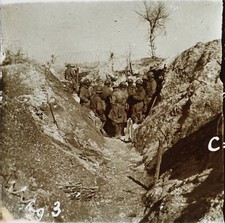 Avant l’attaque Guerre 14-18 France Allemagne Photo Stereo Plaque verre VR23L8n