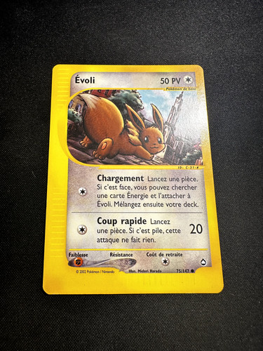 Carte pokemon evoli aquapolis - carte,