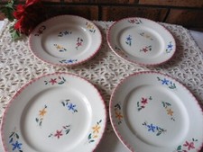 FAIENCERIE NOUVELLE N° 601  4 ANCIENNES ASSIETTES A DESSERT 20 CM