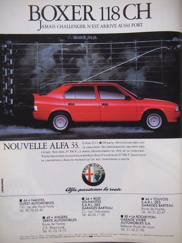 Publicité 1987 alfa - publicitÉ, romÉo