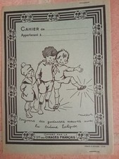 PROTEGE CAHIER PUBLICITAIRE  ANCIEN SIGNE POULBOT.LES CIRAGES FRANCAIS.18X25