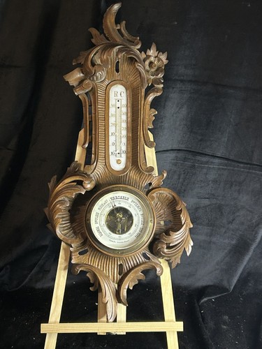 Ancien baromètre noyer