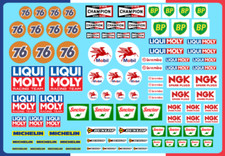 DECALS Scalextric RC 10 sponsors  GAS OIL FUEL VINTAGE 1/43 1/32 GT3 LMP 1