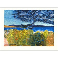BARDONE Guy - Lithographie originale "Paysage Provençale" 50x65 cm