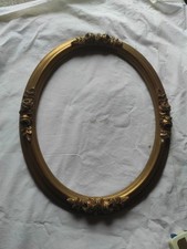 Cadre ovale ancien 58x48 Bois