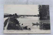 Compiègne, l'Oise et le pont de la ligne de Soissons, pêche, Oise 60