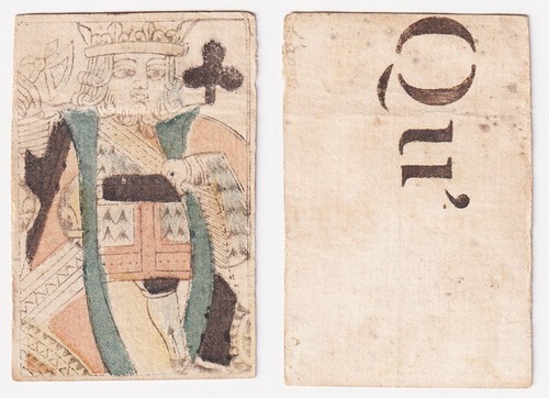 Carte jouer roi trèfle - jouer, de