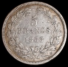 5 Francs 1833 Louis Philippe