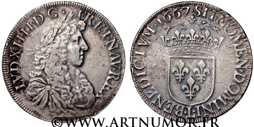 Louis xiv ecu - ecu, buste