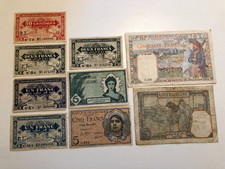 ❤️ Lot de 9 billets Algérie française collection 50 -5 -2 -1 - 0.50 francs  C1