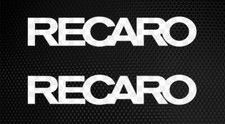 2 STICKERS RECARO 20 cm x 3 cm couleur aux choix