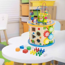 Cube de motricité 8 en 1 en bois jouets pour enfants cubes d'activités éducatif