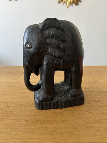 Statue éléphant bois art - ÉlÉphant,