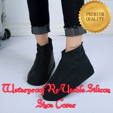 Noir Silicone Imperméable Antidérapant & Réutilisable Chaussure Coque Pour Vélo