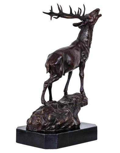 Sculpture bronze cerf - en,