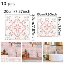 Pack de 10 autocollants carrelage motif rose personnalisez votre pour murs imper