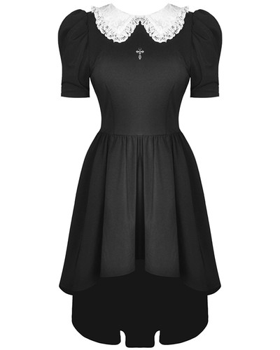 Robe gothique croisée noir - robe,