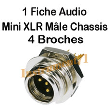 Fiche mini xlr - fiche, broches