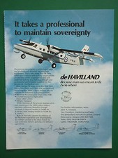 11/1982 PUB DE HAVILLAND CANADA TWIN OTTER MARITIME RECONNAISSANCE ORIGINAL AD