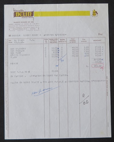 Facture chateau thierry 1937 - facture,