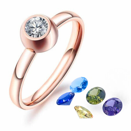 Bague femme plaquée rose - femme,