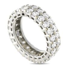 Beautiful 18K White Gold 2.75ct Diamond Double Row Eternity Ring
