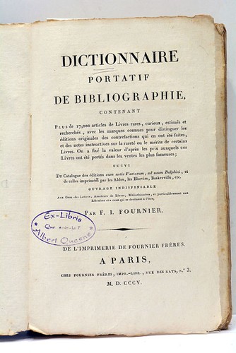 Livre ancien fournier - livre,