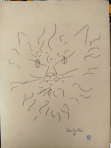 Dessin jean cocteau signé - dessin,
