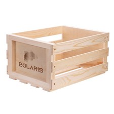 Avizar Casier Rangement en Bois Naturel pour 75 Albums Large Solide Beige