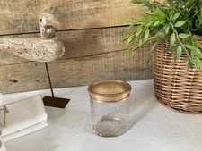 1125⚜️ Décoration Ancien Petit Flacon de Toilette Verre Vintage Hauteur 9,5 Cm