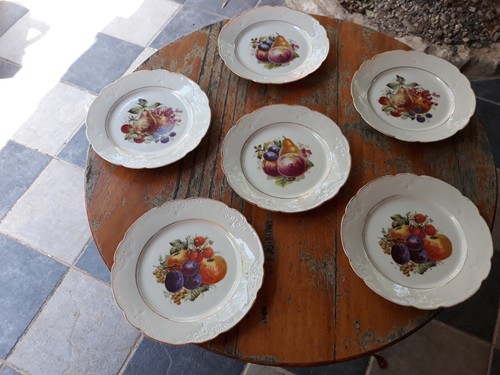 Lot assiettes dessert motif - lot, 6