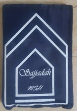 Tapis de prière de poche Bleu, portable, de voyage, imperméable, en polyester