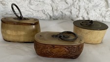 Anciennes tabatières en bois et corne boîte  à priser Art populaire/7321V4