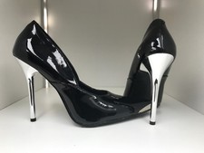 39 40 US 9 patent PLeaser Black pumps HEAT 12 13cm Sexy high heels