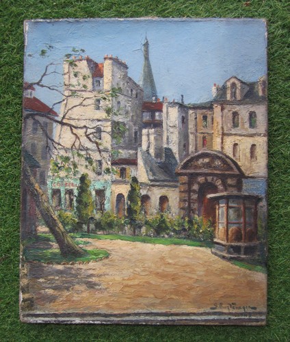 Ancien beau tableau - , signé