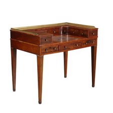  Bureau Carlton House Acajou Laiton Angleterre Style George III '800