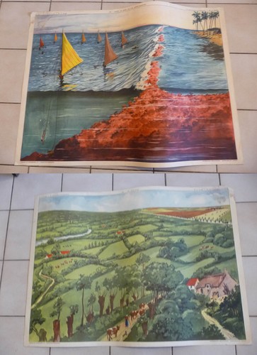 Affiche scolaire vintage - scolaire,