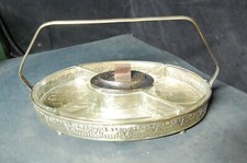 serviteur aperitif en verre et laiton , art deco