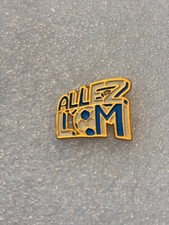 pin's allez l'om droit au but  foot football club olympique de marseille ballon