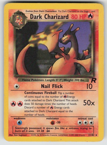 Dark charizard unlimited 82 - dark, 21/82