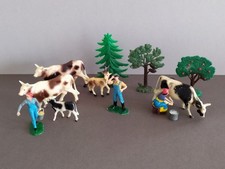 CLAIRET  ELASTOLIN FERME  ANIMAUX, PERSONNAGES et DECORS  lot 12 époque STARLUX