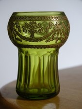 SAINT LOUIS ANCIEN VERRE LIQUEUR CRISTAL GRAVURE REHAUSSE A L'OR CONGRESS 5,2 cm