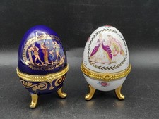 2 Oeufs en porcelaine, boîte