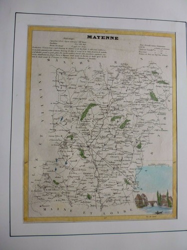 Gravure couleur carte - gravure,