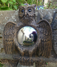 Design 1960 - Miroir Sorcière porte clés  - Verre Bombé - Forme Chouette Hibou